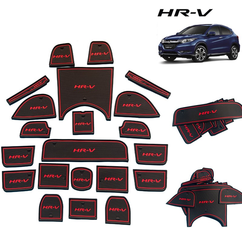 Honda HRV Interior Slot Mat Interior coaster Non-slip mat Cocok untuk Honda HRV Aksesoris tahan debu Tahan Air