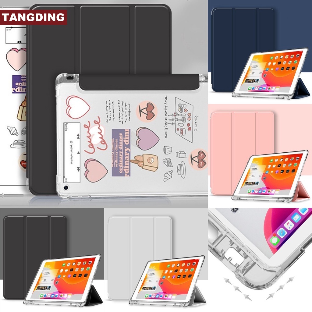 【COD Tangding】IPad 9.7 Air/Air2/Air3 IPad Cover Slim Smart Case Flexible Soft Silicone Soft Back Cover