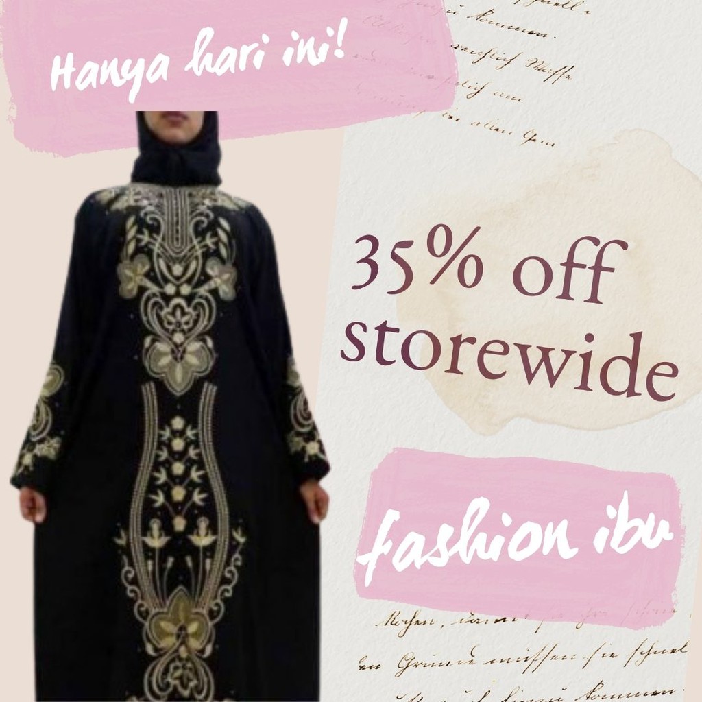 New Abaya Gamis Maxi Dress Arab Saudi Bordir Mawar