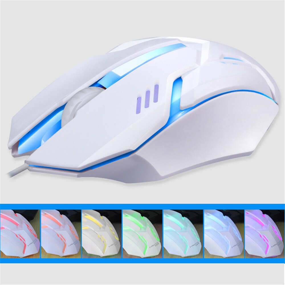 Mouse Gaming Ergonomik Kabel USB Dengan Backlight LED 7 Warna