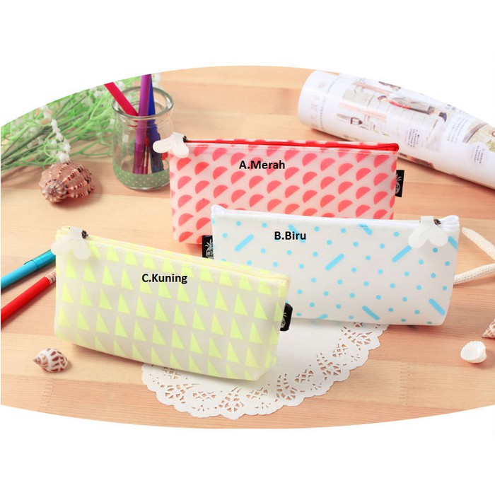 

tempat pensil tahan air / pencil case waterproof - khm162 - Kuning