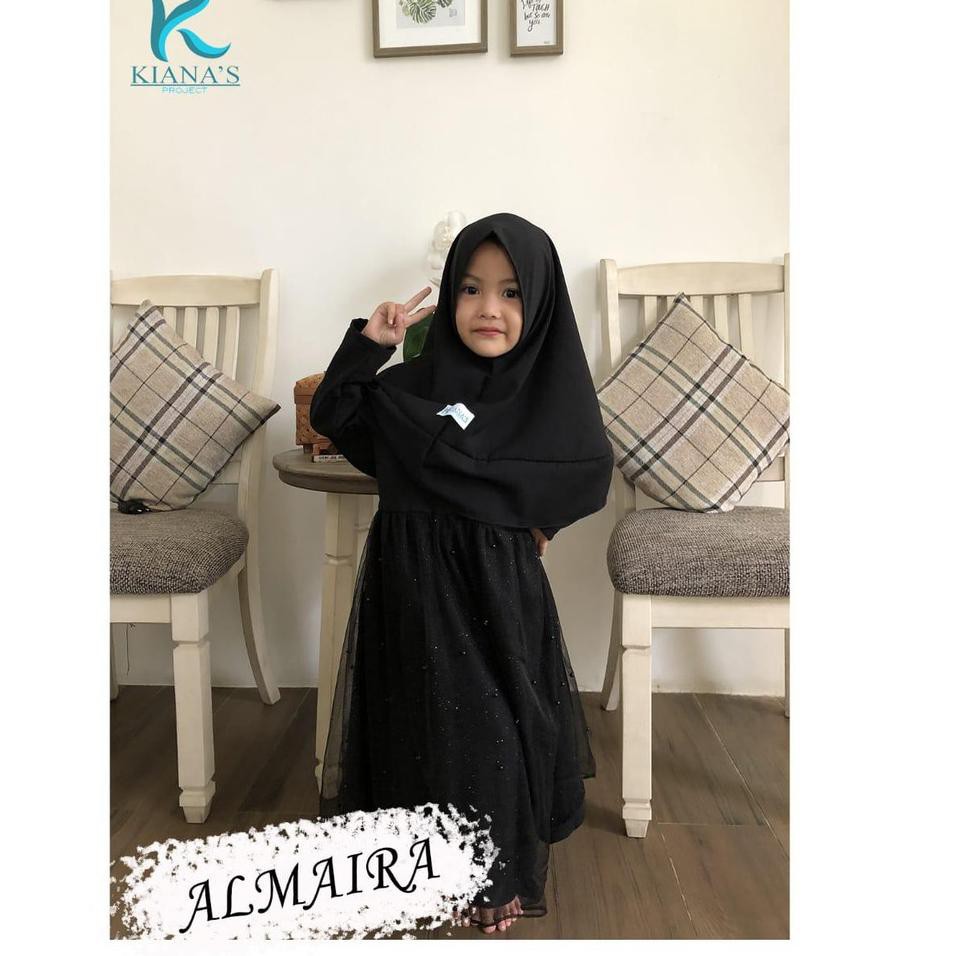 Baru.. Setelan Hijab Anak Perempuan Usia 2,3,4,5,6,7 Tahun Terbaru Gamis brukat anak Gaun pesta anak