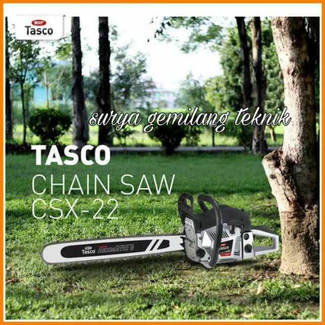 Mesin Gergaji Kayu-Pohon Gergaji Tangan Chainsaw TASCO CSX-22 Mesin Potong Pohon