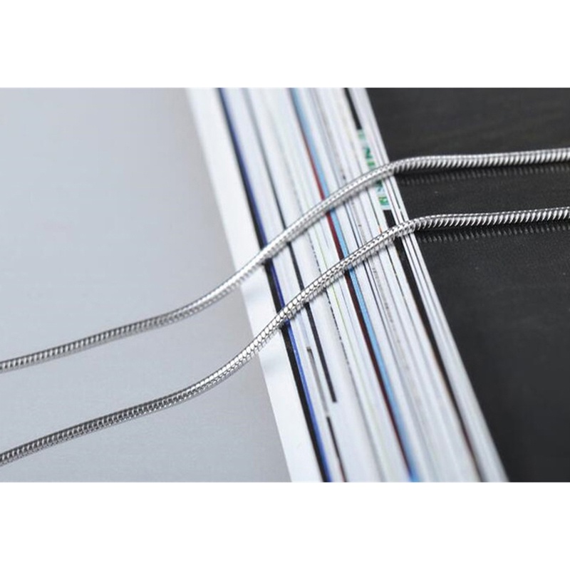 Kalung Choker Rantai Ular Warna Silver Ukuran 16-28 Inch 1mm