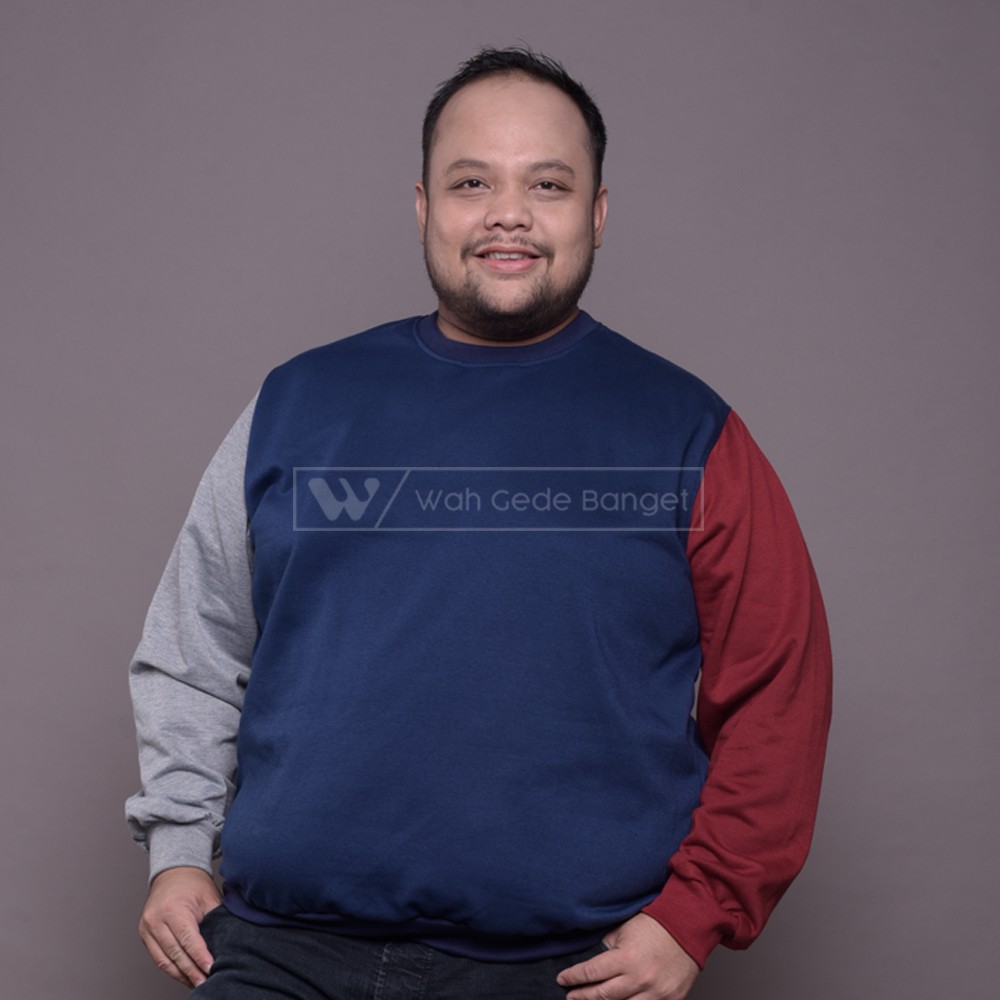 

WGB Crew Neck Sweater Felton Pria Jumbo Big Size Cowok Ukuran Besar XL XXL