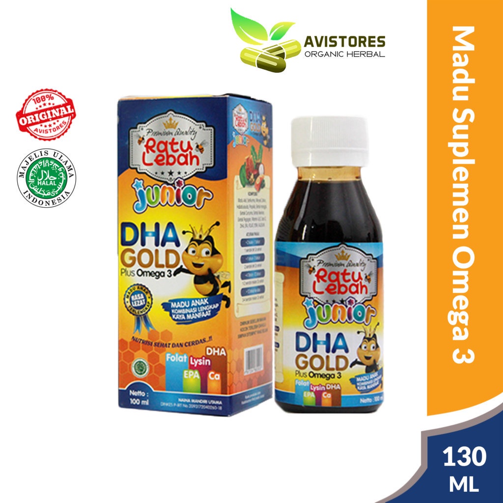 

Madu Anak Ratu Lebah Junior Kaya DHA -Omega 3 untuk Kecerdasan Anak Isi 100 ml
