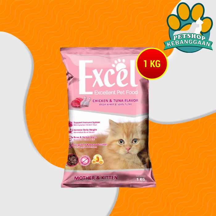 Makanan Kucing Murah Excel Cat Food 1 Kg