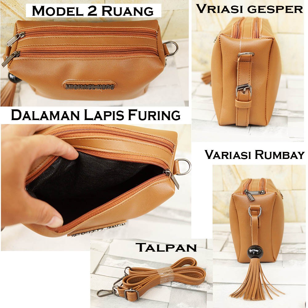 Tas Pouch Wanita Livina Rumbay Dua Ruang SB 15/Handbag/Tas fashion wanita ootd/Tas Termurah