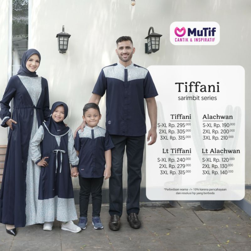 Mutif Sarimbit Tiffani Navy Blazer Mutif Tifani Little Mutif Tiffani Mutif Man Alachwan Little Mutif Alachwan Baju Muslim Gamis Sarimbit Keluarga Family Series Lebaran Terbaru Ori Set