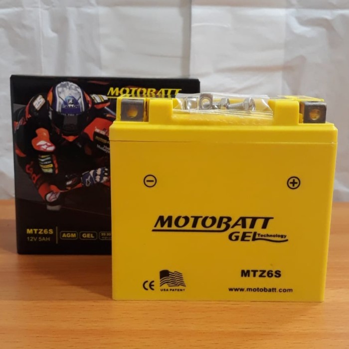 Aki motor Motobatt Mottobat Motobat MTZ6S Aki kering / Aki Gel