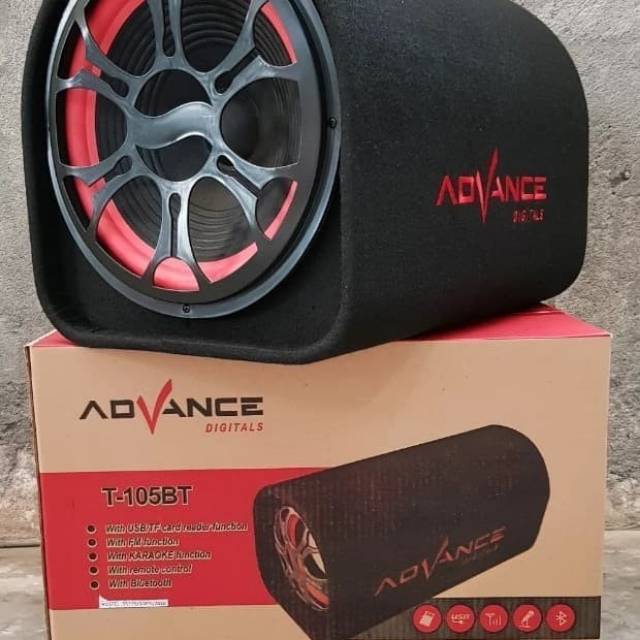 speaker subwoofer aktif 12" advance bluetooth T105BT T 105 BT 12 inch 12 in 12inch