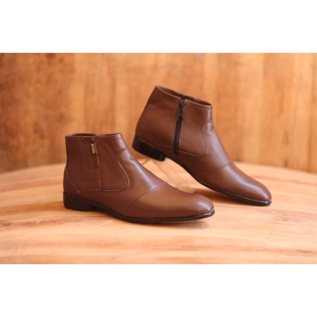 Sepatu Pantofel Original Cevany Zipper Fox Kulit Pria - Sepatu Kerja - Sepatu Kantor