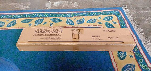 Stand Hanger Double Sisi Rak Serbaguna Dgn 4 Roda Megahome