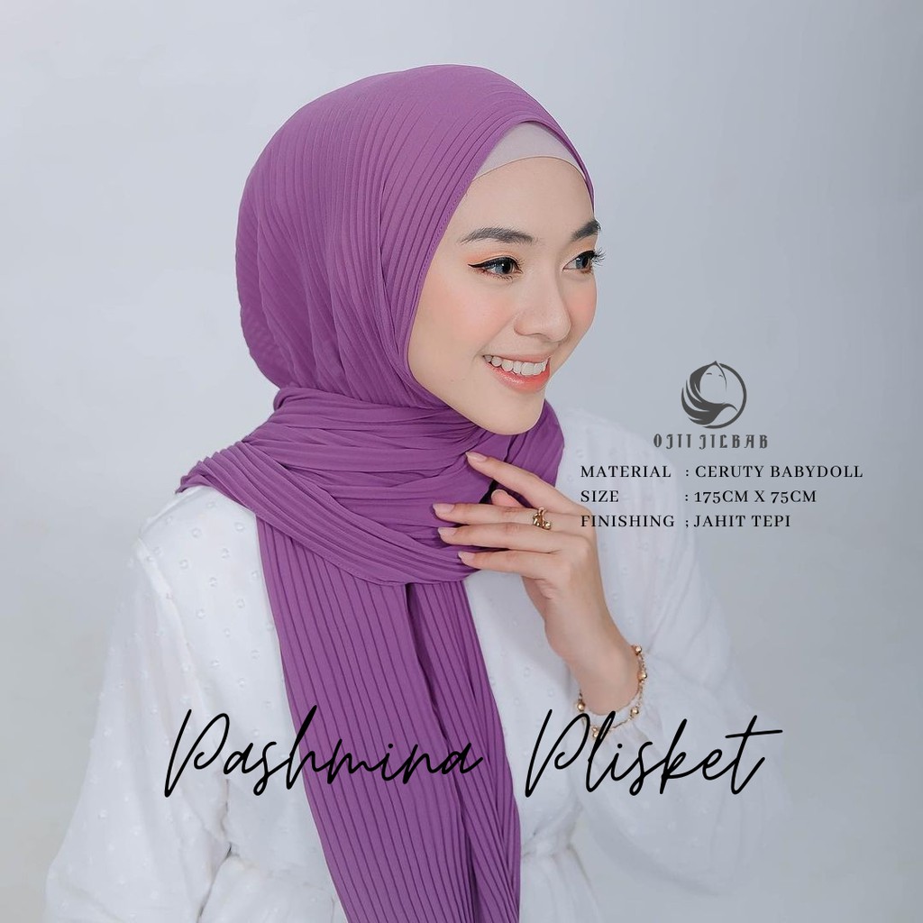 PASHMINA PLISKET FULL LIDI SHAWL CERUTY BABYDOLL PREMIUM | Shopee Indonesia