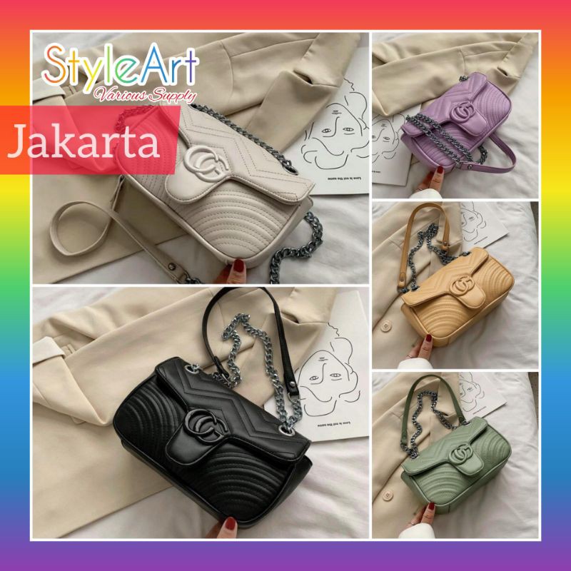 StyleArt SE7134 Tas Selempang Wanita 100% Original Fashion Import SlingBag Like Guci Simple Hangout