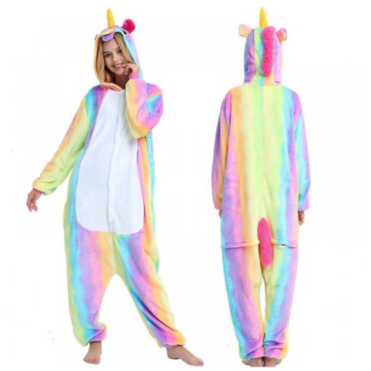 ONESIE UNICORN STAR RAINBOW KARAKTER PIYAMA KOSTUM COSPLAY DEWASA