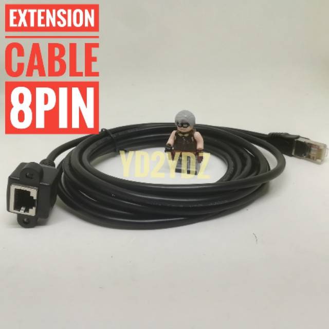 Kabel perpanjangan mic yaesu kenwood icom mic 8pin separation cable panel extension 8 pin microphone