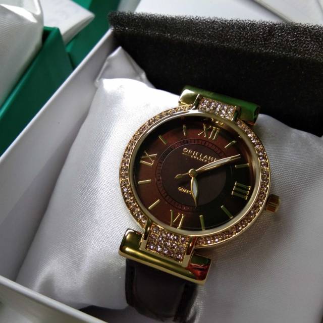 NEW Jam tangan wanita swarovski murah original kulit croco elegan sertifikat asli