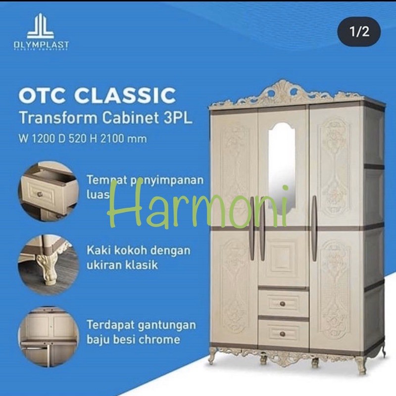 Lemari Pakaian Olymplast OTC 3 Classic