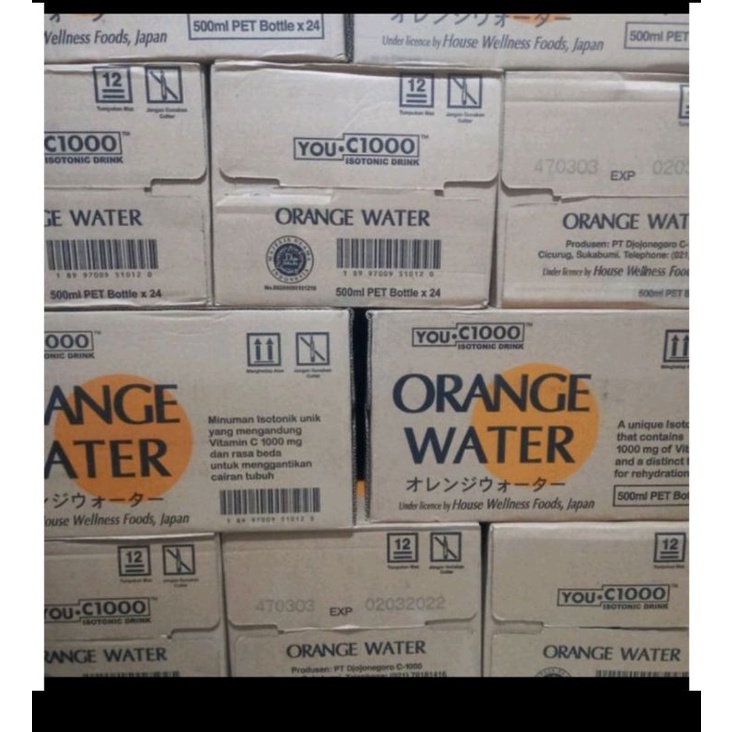 WATER ORANGE 24 BOTOL,SAMEDAY/INSTANT