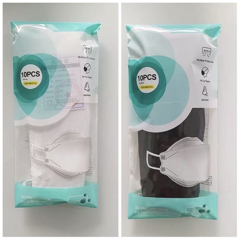 MASKER KF94 PUTIH HITAM MIX WARNA TERMURAH / MASKER KF 94 NON MEDIS NON WOVEN