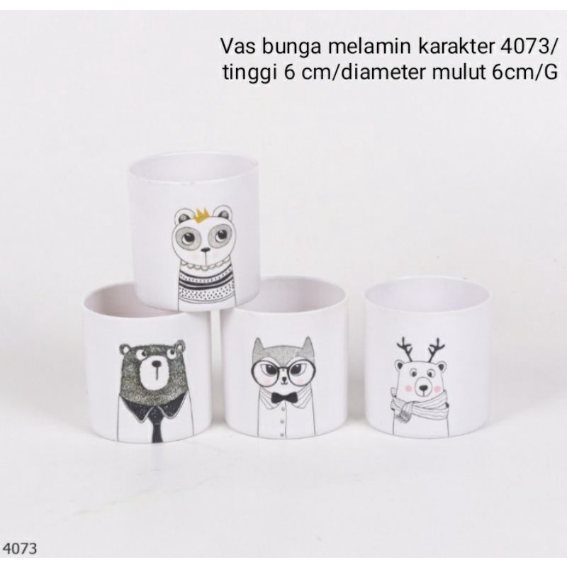 Vas Bunga Melamin Karakter 4073