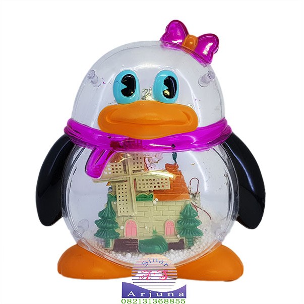 PAJANGAN PENGUIN BATRAI LAMPU PLUS MUSIC 22CM