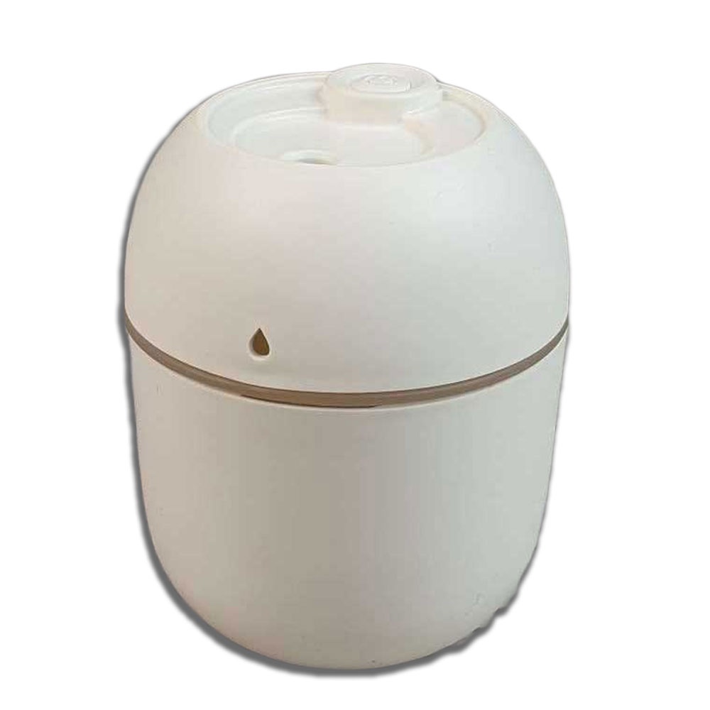 Vinkkatory Mini Air Humidifier Aromatherapy Oil Diffuser LED Light 220ml  - White - 7RHZJZWH