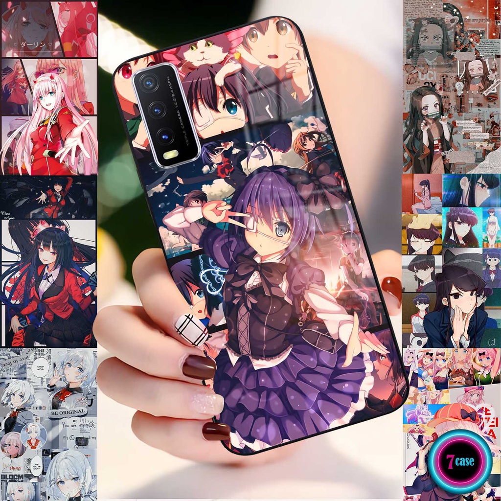 Case Kilau Glossy Vivo Y12S Y20 Y20i Y20S Y20T | Casing Hp Kilau Motif Anime Girl