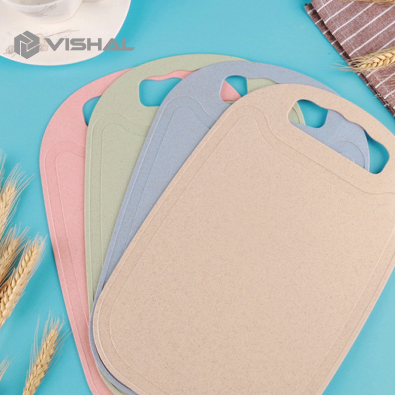 VISHAL Talenan Bahan Jerami Gandum Cutting Board/ Alat Dapur Talenan Jerami Gandum Pengiriman Acak