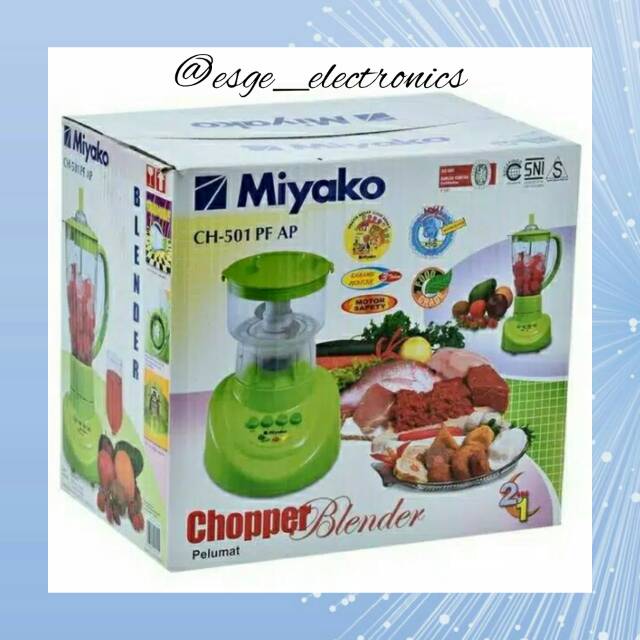 ORIGINAL SET BLENDER MIYAKO CH 501 2IN1 BLENDER JUS MIYAKO CHOPPER DAGING MIYAKO CHOPPER BLENDER CH-501 PF/AP 1.5LITER MIYAKO BARU HIJAU SET BLENDER MURAH MEAT CHOPPER PENGGILING DAGING 101 102 151 152 PEMOTONG DAGING BUAH ES SAYUR BLENDER BAGUS MURAH