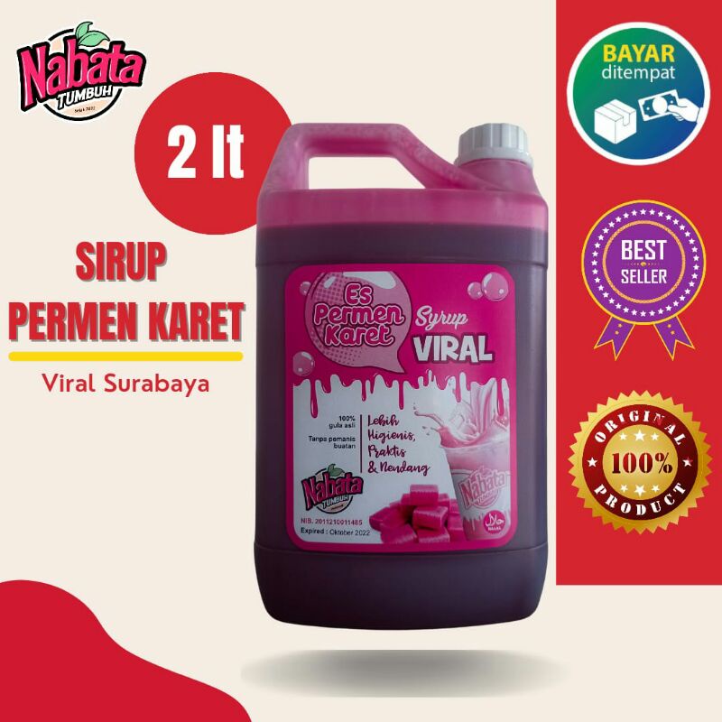 

Sirup Permen Karet Viral Surabaya 2 Liter Nabata