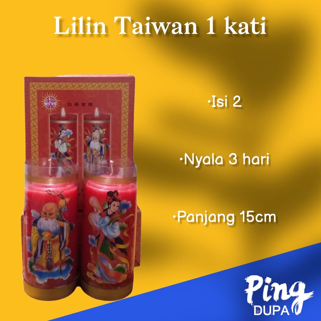 Lilin Taiwan 1 Kati Nyala 3 hari