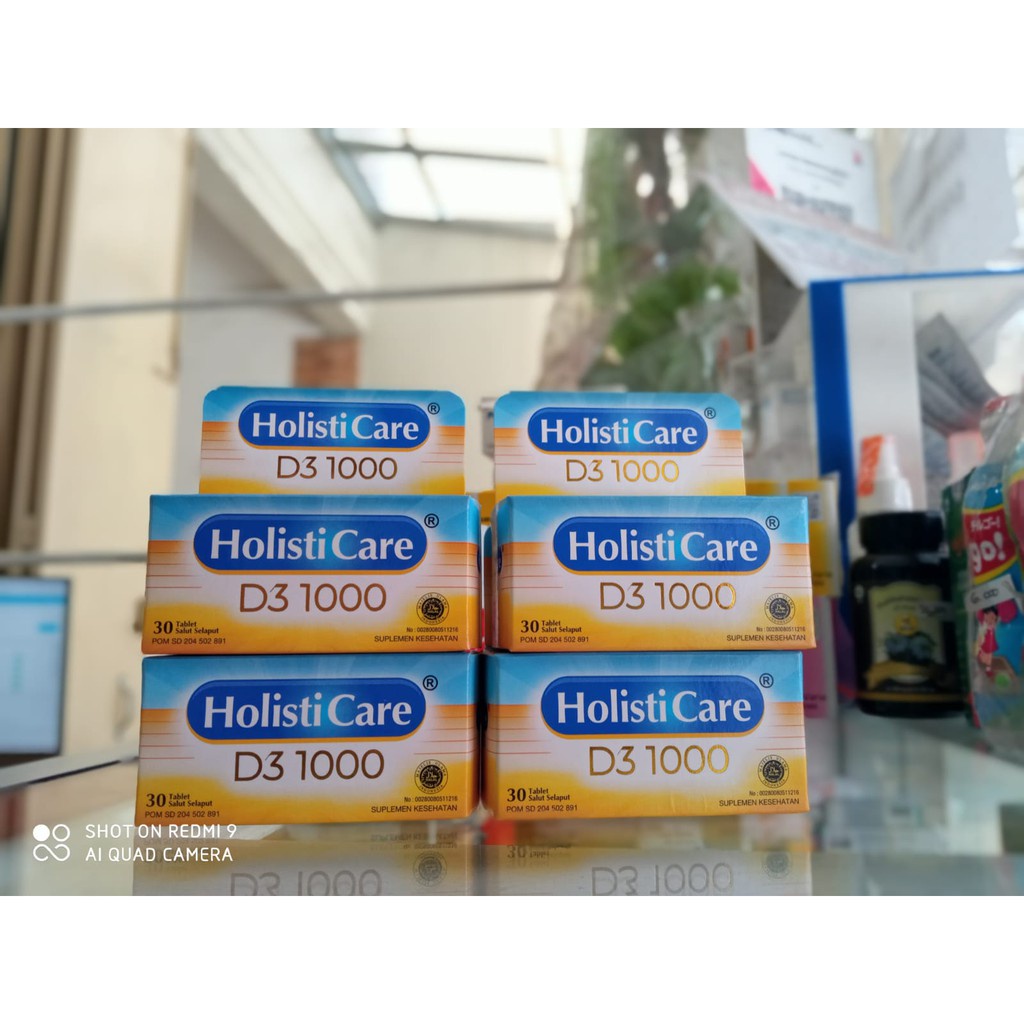 HOLISTICARE  VITAMIN D3 1000 IU BOX Isi 60 Tablet dan Botol isi 30 Tab - Vit D Holisti Care