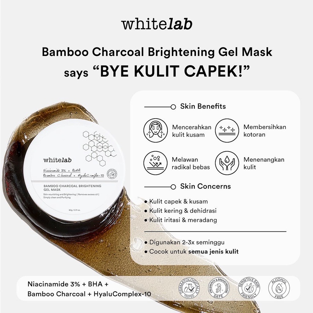 WHITELAB Bamboo Charcoal Brightening Gel Mask