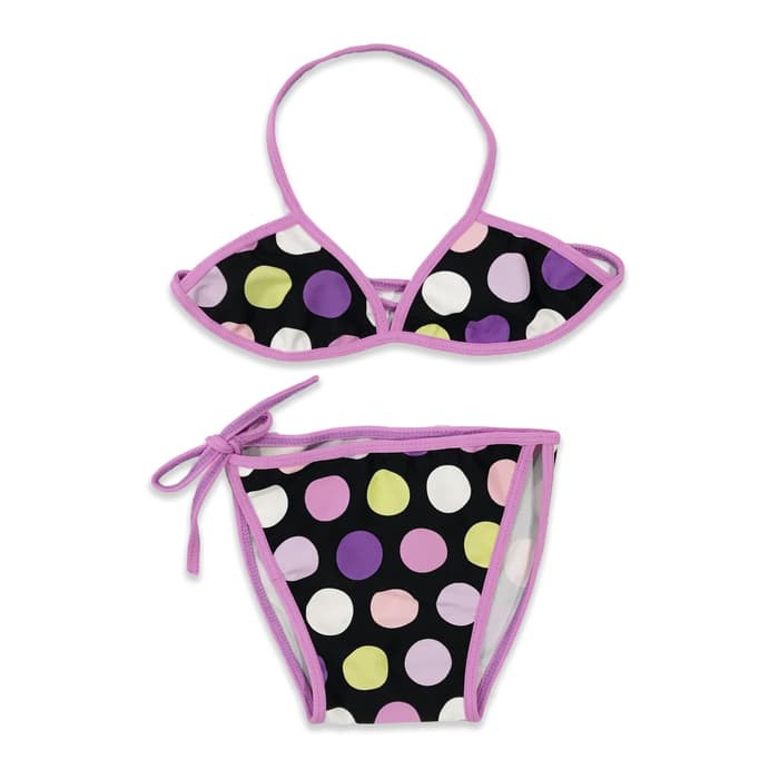 bikini tali bayi pokadot ungu