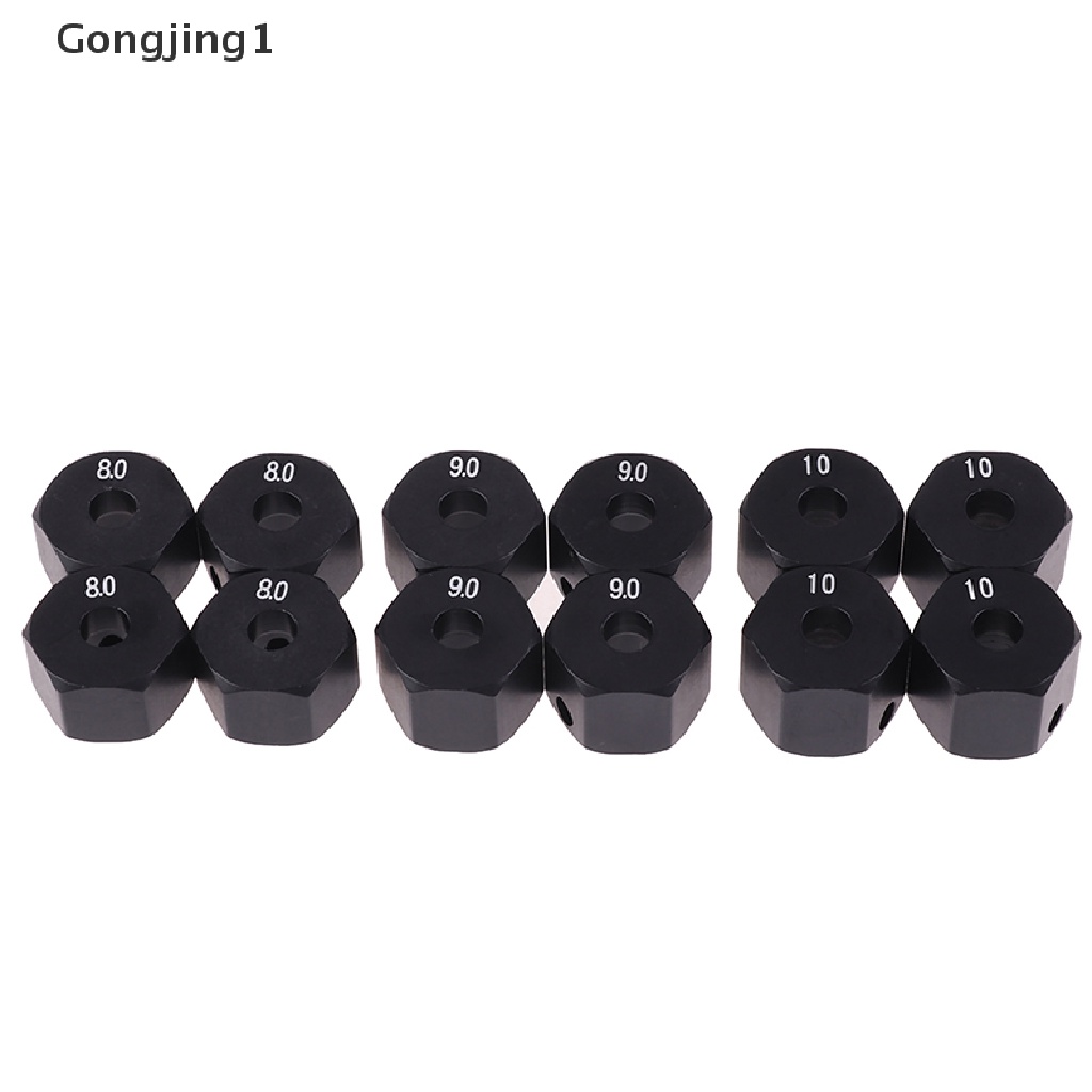 Gongjing1 4Pcs Adapter Hex Hub Roda 12mm Untuk HSP 1 / 10 Skala RC Mobil Sport 8 9 10mm