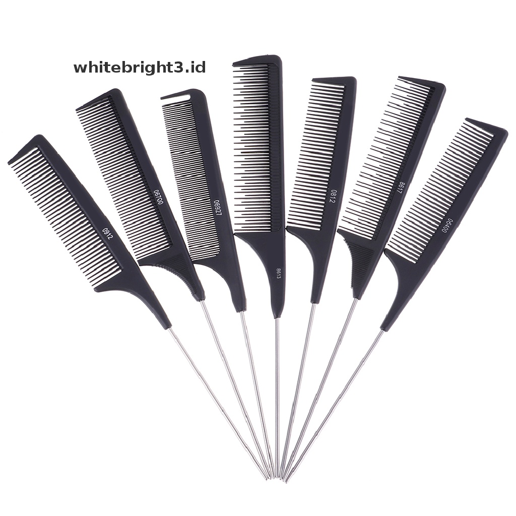 (whitebright3.id) Sisir Rambut Profesional Bahan Stainless Steel Untuk Salon