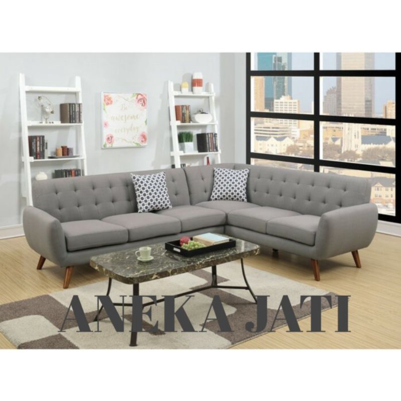 sofa tamu sudut kursi retro sudut kursi sudut minimalis modern terbaru termurah