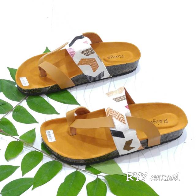 Borneo Sendal Wanita Sandal Birken Motif Tribal by Xavyera kode ry7