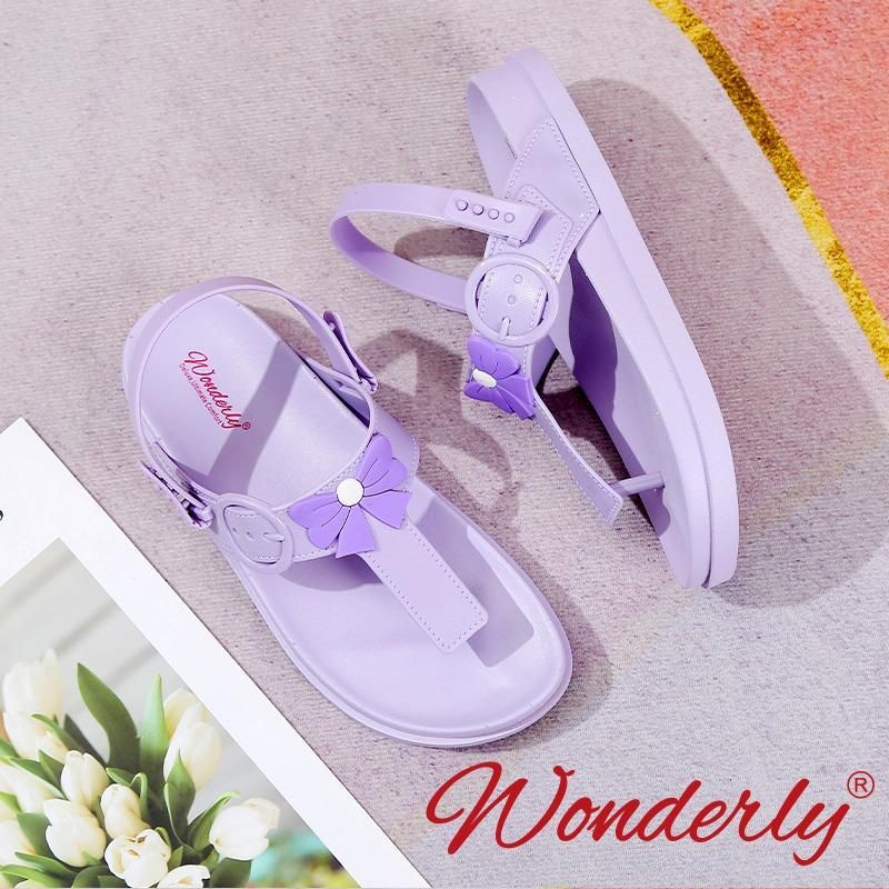 2025-2 [WONDERLY] Sandal Wanita Tali Jelly Sendal Wanita Karet Tali Wonderly Sendal Tali Wanita Sandal Flatbed Sandal Jepit Tali Sandal Pita Sandal Santai