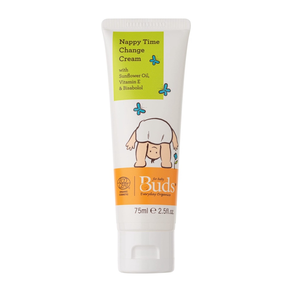 Buds Organics Nappy Time Change Cream 75ml Krim Anti Ruam Popok Bayi Organik BEO Everyday Organic