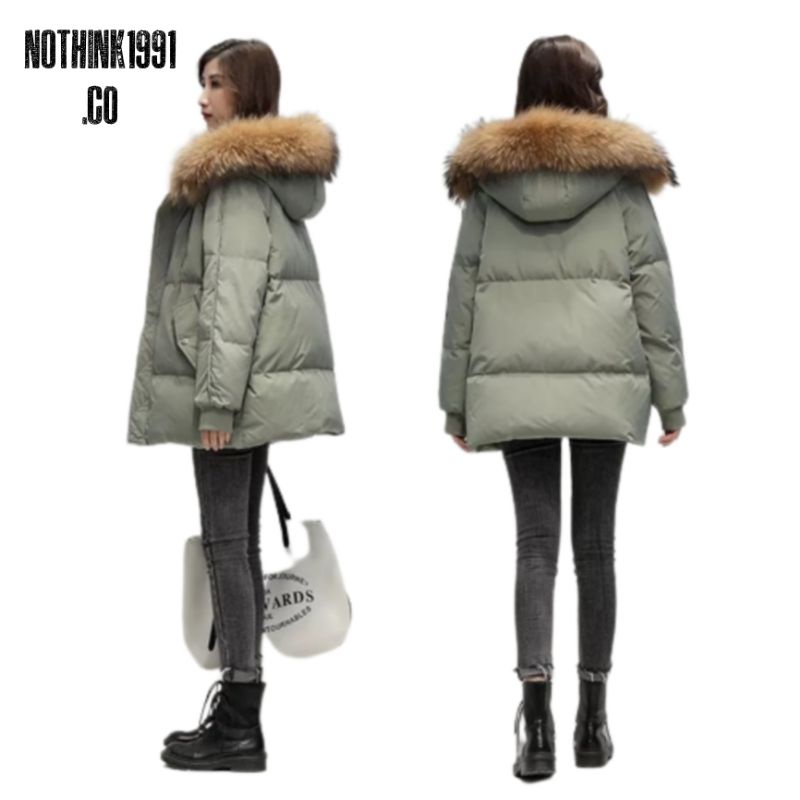 NOTHINK1991 jaket winter wanita mantep bulu cewe jaket hoodie bulu tebal hangat jaket coat wanita korban style