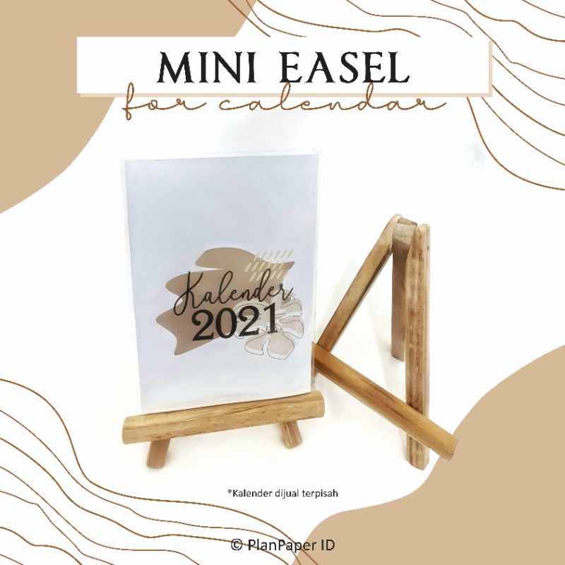 [PPID] Easel Mini Kayu Aesthetic Stand Penyangga Kalender Meja Kanvas Foto