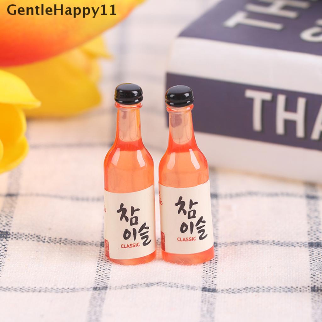 Gentlehappy 10pcs1per12rumah Boneka Miniatur Resin Botol Bir Simulasi Model Botol Anggur