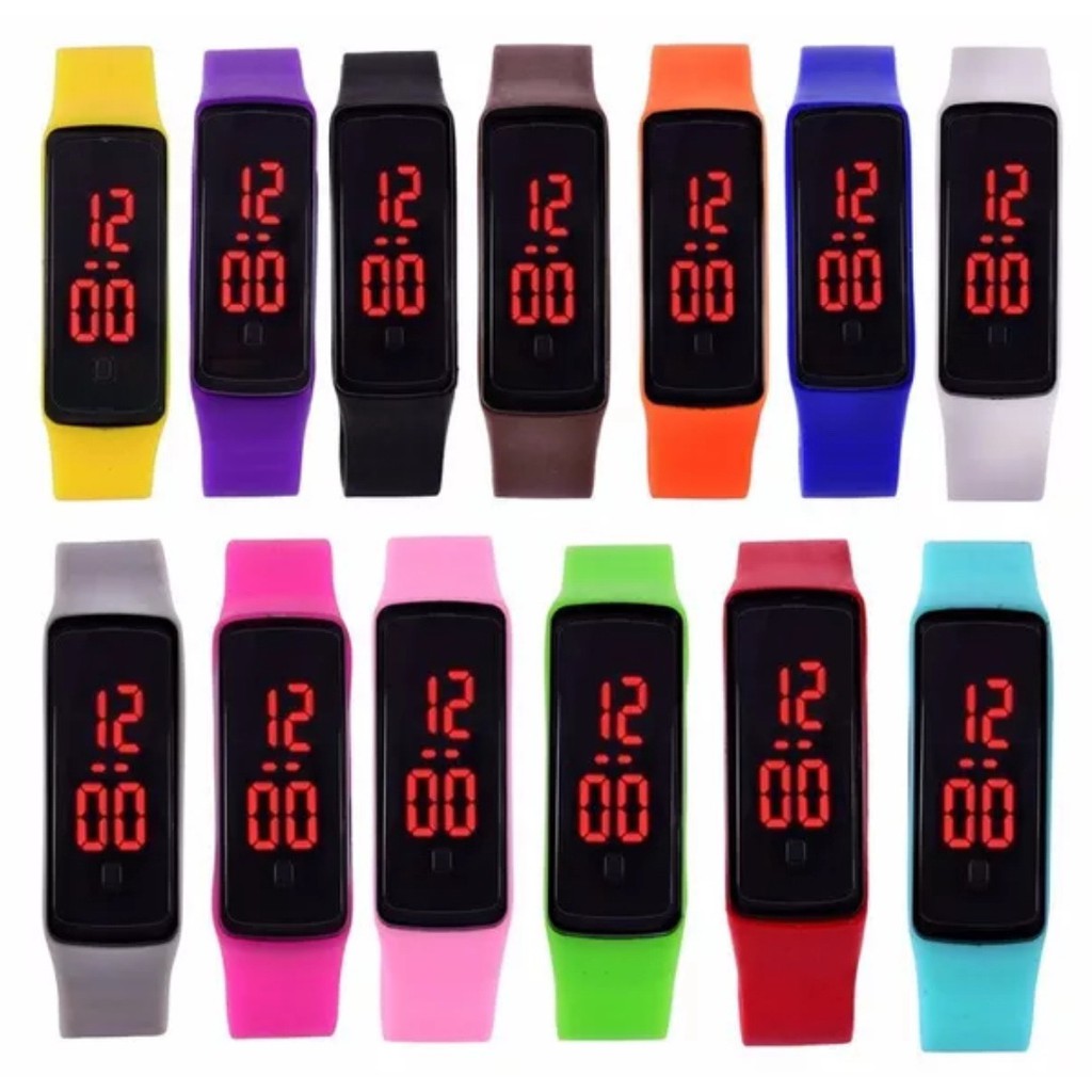 Cheaper-Jam Tangan LED Digital Sport Segipanjang Jam Anak / Dewasa Unisex Jam Cowok Cewek Fashion Termurah