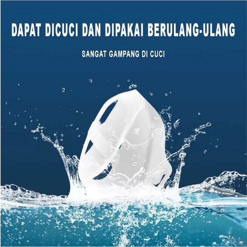 Penyangga Masker 3D Mask Bracket Silikon / Mangkok Masker Sirkulasi Udara / Pelindung Lipstick Asli