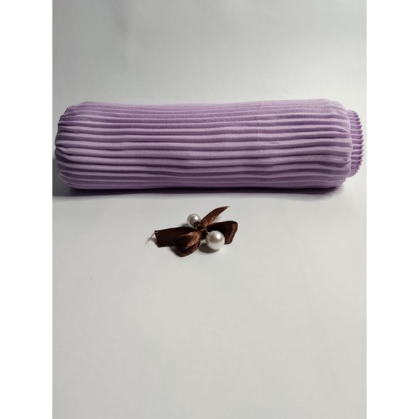 Pashmina Diamond Plisket Full Lidi Tanpa Garis Tengah 175 cm x 75 cm-Lilac