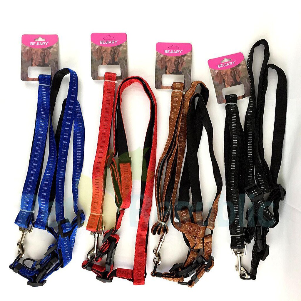 

BEJIARY Tali Harness Anjing CP26 Nylon Leash and V Puffy Harness