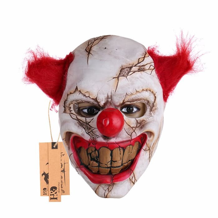 Topeng Badut Seram Clown Mask Party Halloween Cosplay Payday Latex